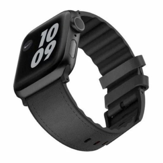Viva Madrid Ventrux Leather Strap for Apple Watch 42/44/45mm - black